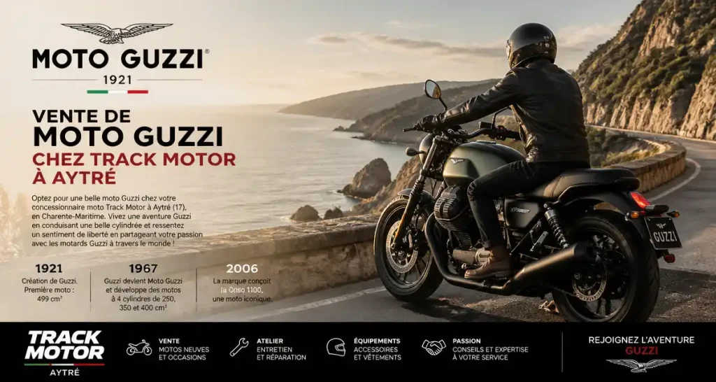Vente de moto Guzzi chez Track Motor à Aytré