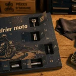 Calendrier de l avent moto ouvert avec mini outils et cliquet