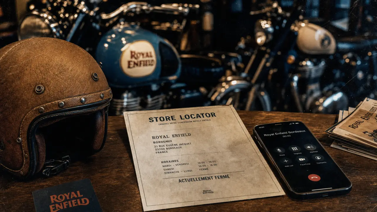 Concessionnaire royal enfield france : horaires et adresse du showroom (actuellement fermé)