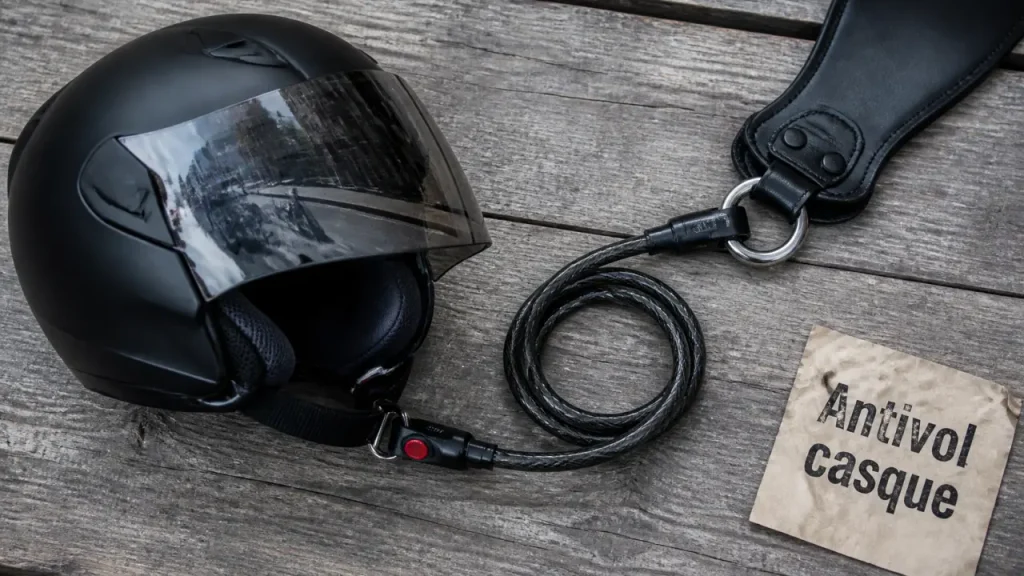 Antivol casque moto : câble de 70 cm, mousqueton à code ou cadenas, lequel choisir ?