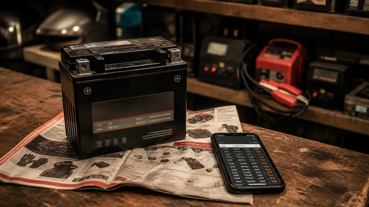 Batterie moto Dafy sur établi, catalogue et prix remisés