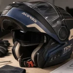Casque de moto acerbis tdc 2206 ECE 22.06, modulaire, mentonnière relevée