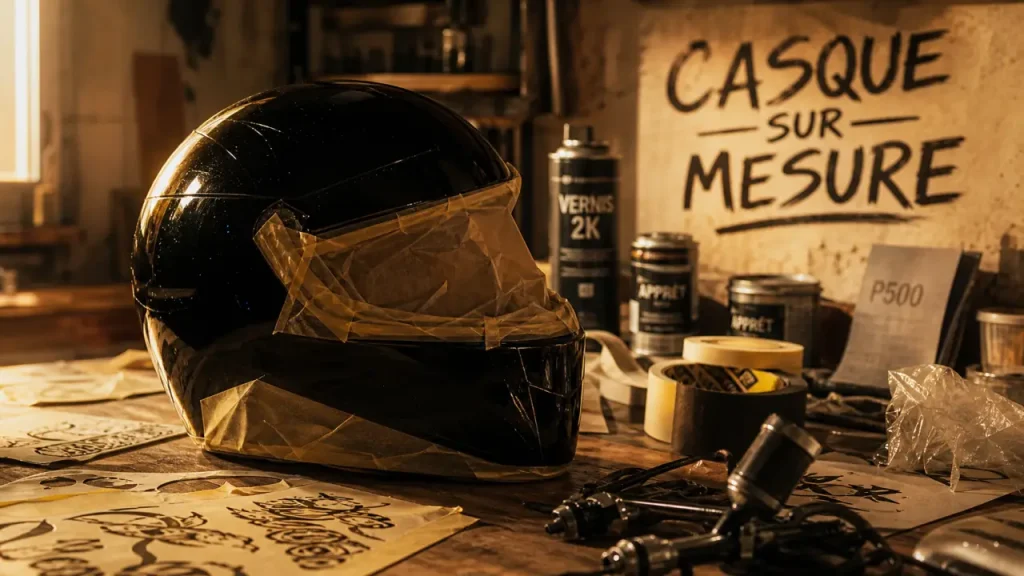 Casque moto peint : sur-mesure, préparation et vernis 2 composants