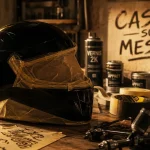 Casque moto peint sur-mesure : préparation et vernis 2 composants
