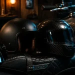 Casque moto pour custom jet et intégral noirs, style et protection