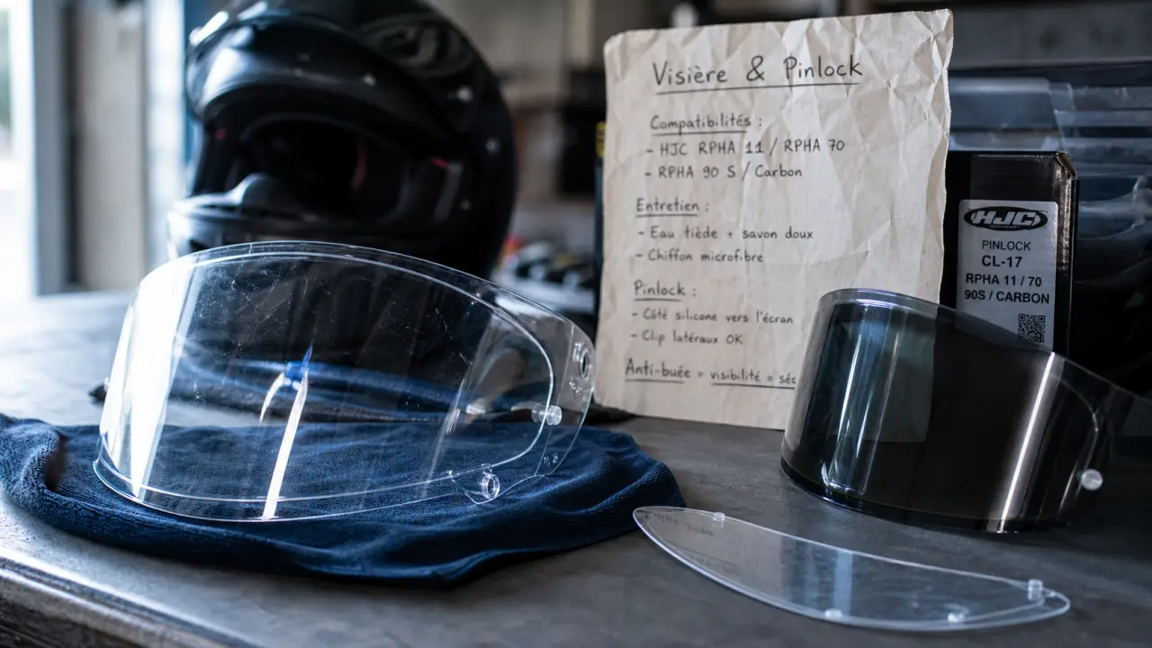 Casque moto visiere claire ou teintée avec Pinlock
