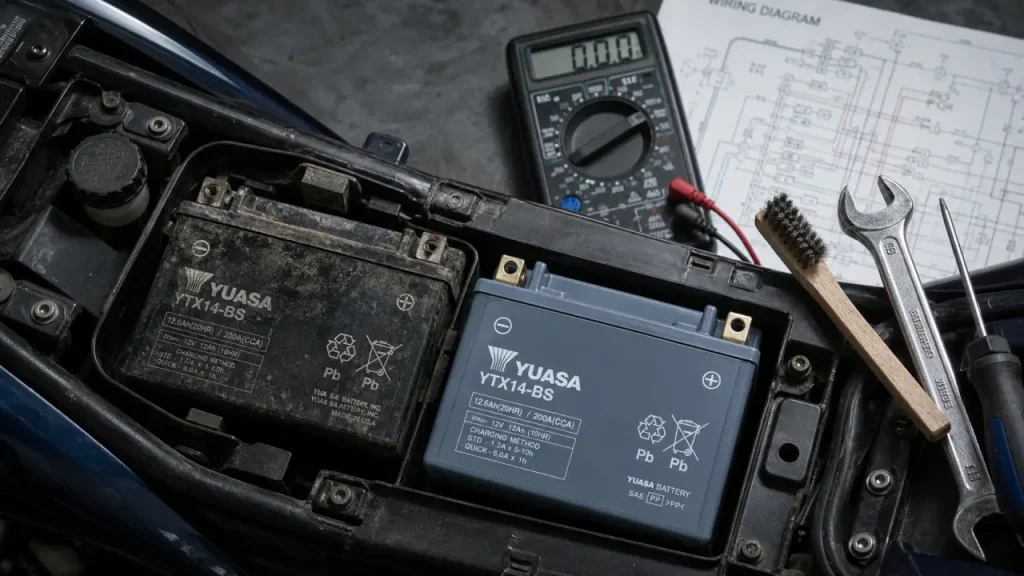 Changer la batterie de sa moto sans court-circuit : ordre des bornes, compatibilité et étapes