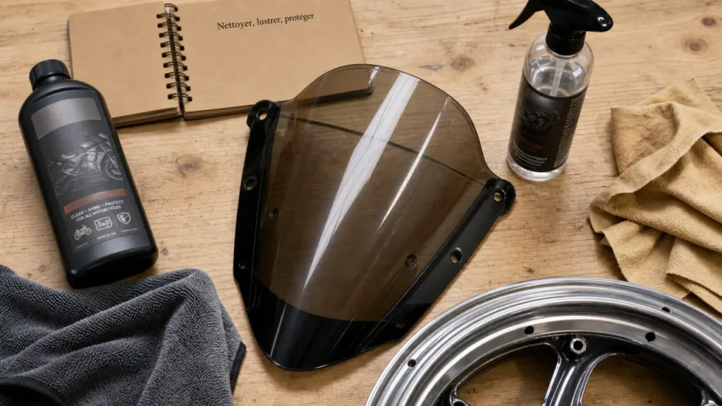Nettoyer, lustrer, protéger : quel produit entretien moto choisir sans rayer sa moto ?