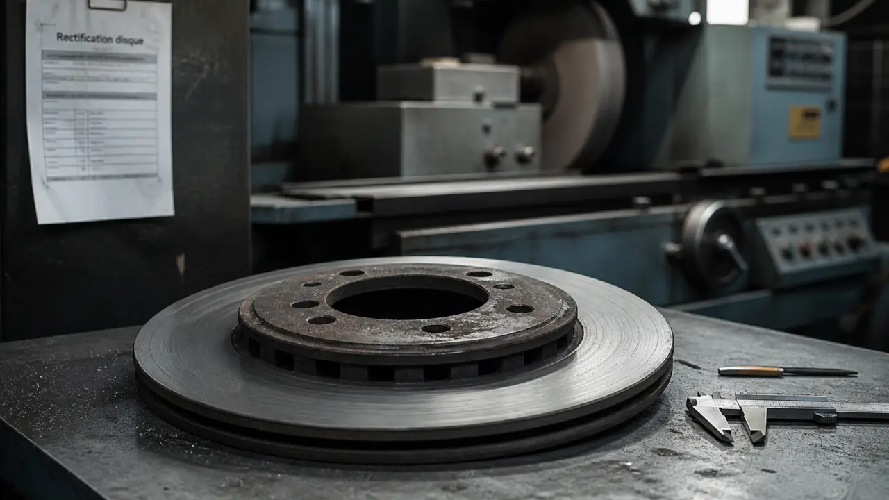 Rectifier disque de frein : voile et épaisseur minimale du disque en atelier