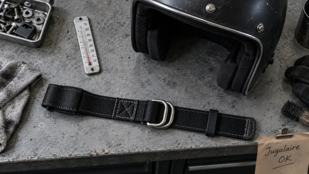 Attache casque moto : quatre systèmes, un réglage qui sécurise le maintien