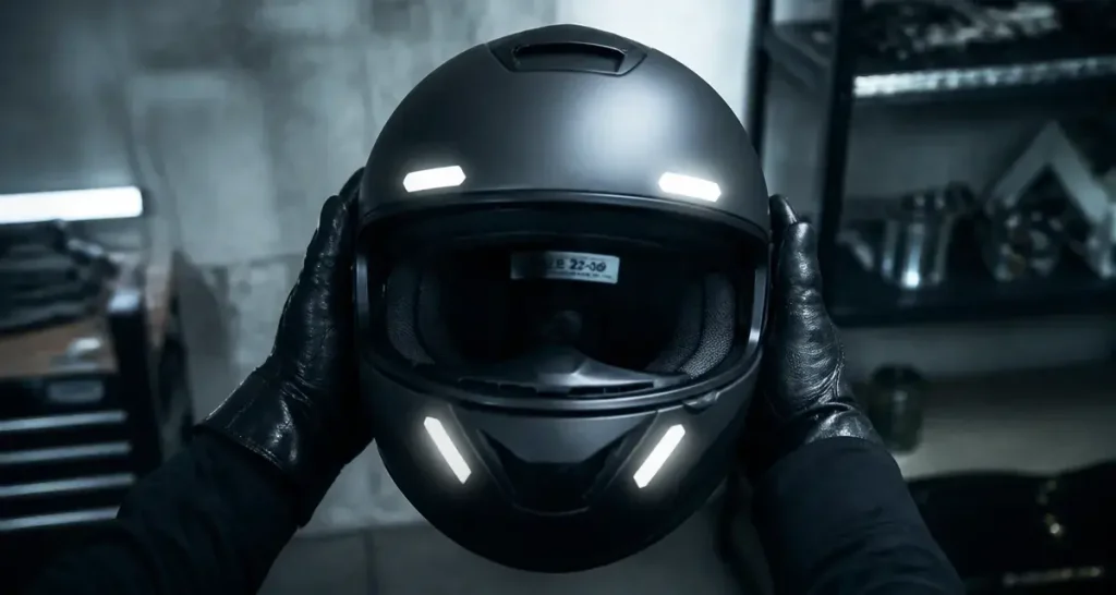 Bandes réfléchissantes sur casque moto : obligation légale, normes et positionnement