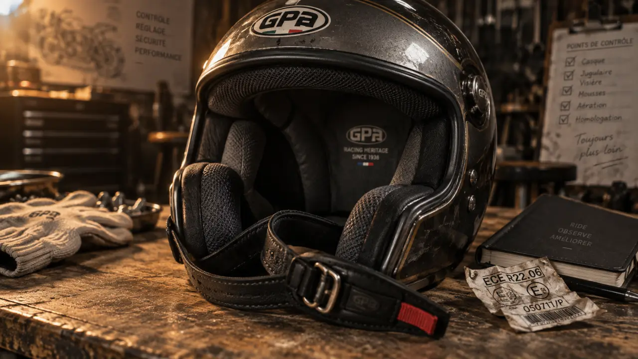 Casque gpa moto : ajustement et état