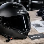 Casque moto HJC RPHA 72 : visière et jugulaire, choix intégral ou open face
