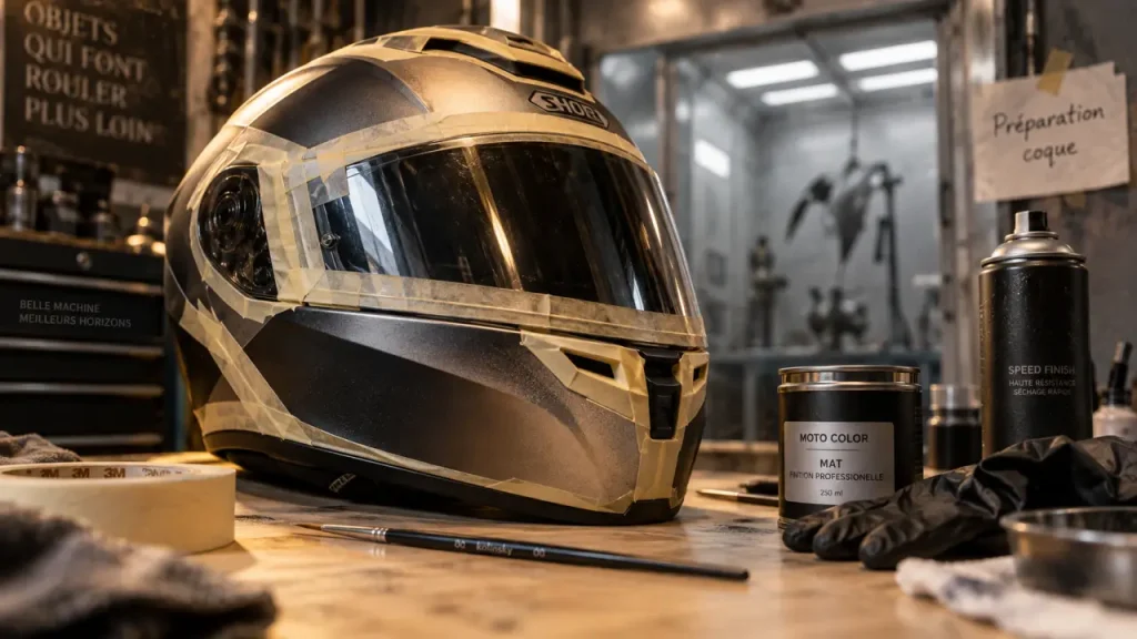 Peinture pour casque moto : le solvant qui peut fragiliser votre coque