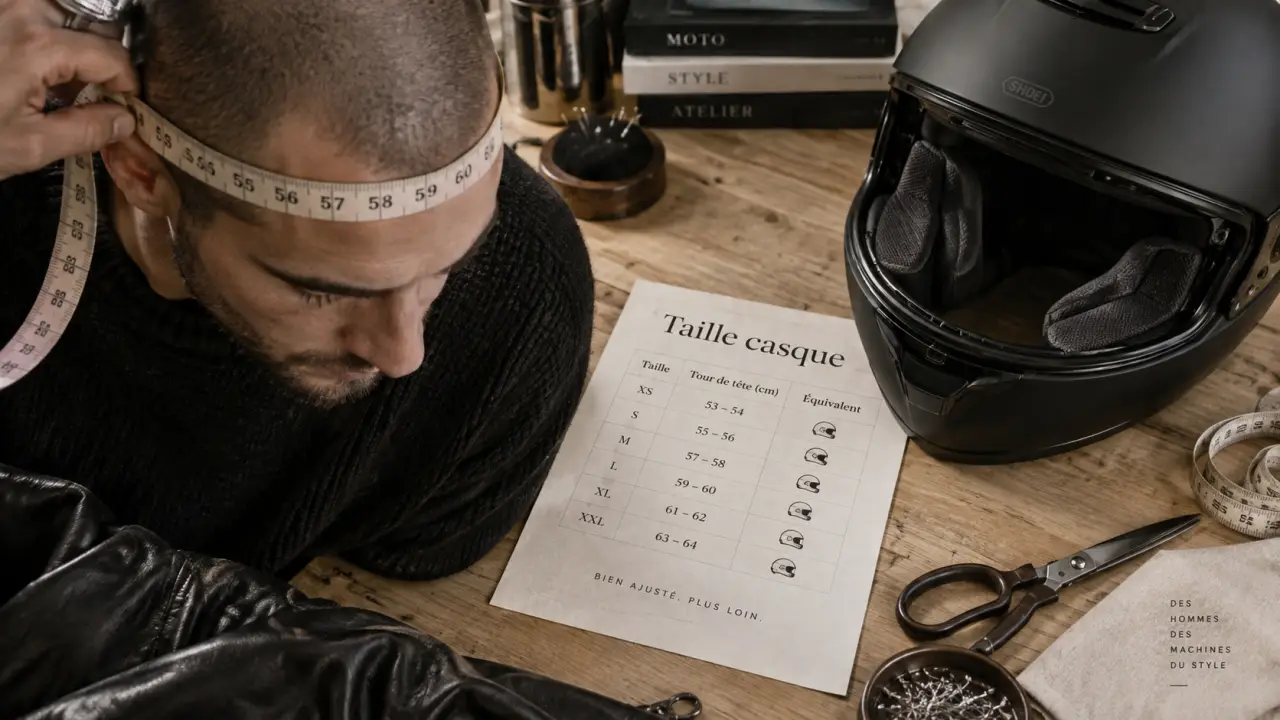 Test taille casque moto : vérification après 5 à 10 minutes