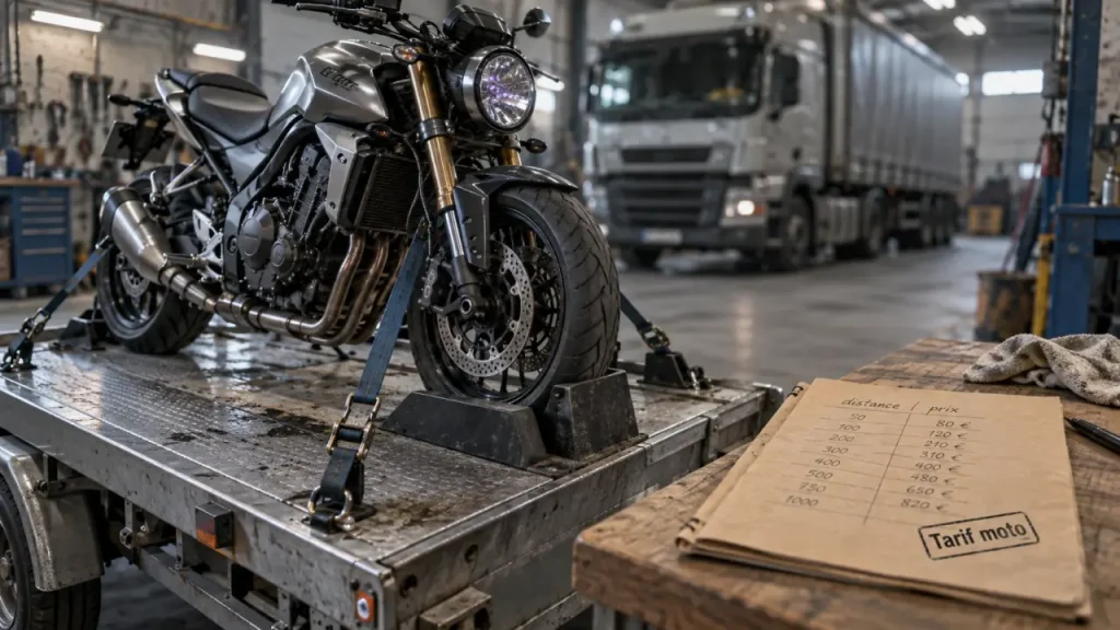 Transport moto : 1,75 € HT/km en moyenne, mais le délai peut changer le prix
