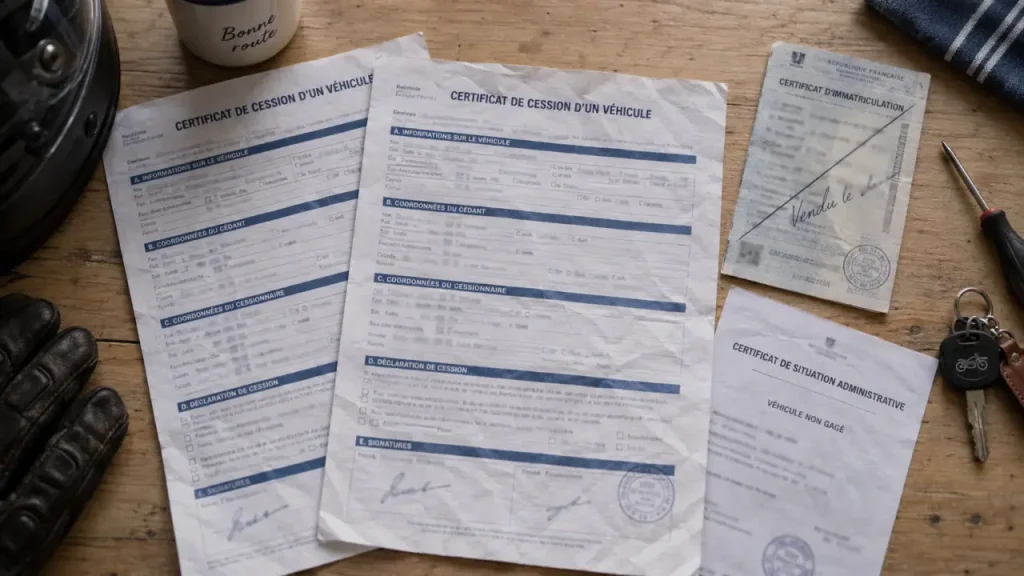 Vente moto : préparez ces 5 documents avant de remettre les clés