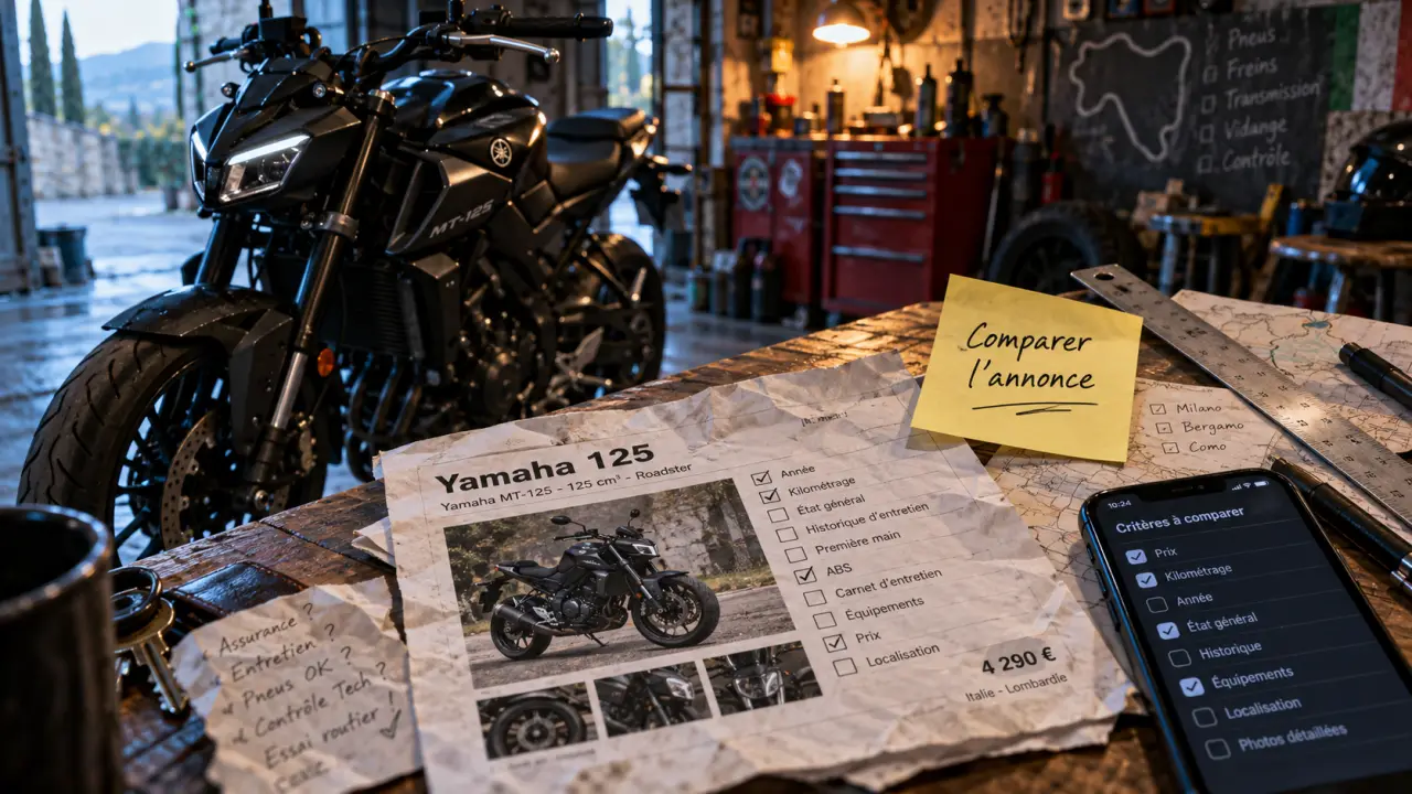 moto occasion 125 yamaha : vérifier l’annonce, pas seulement le prix