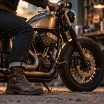 Motos basses : pilote à petit gabarit pose un pied à plat, selle 690 mm max