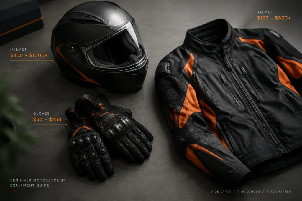 Premier équipement moto : casque intégral, budget de 300 à plus de 1 000 € et erreurs à éviter
