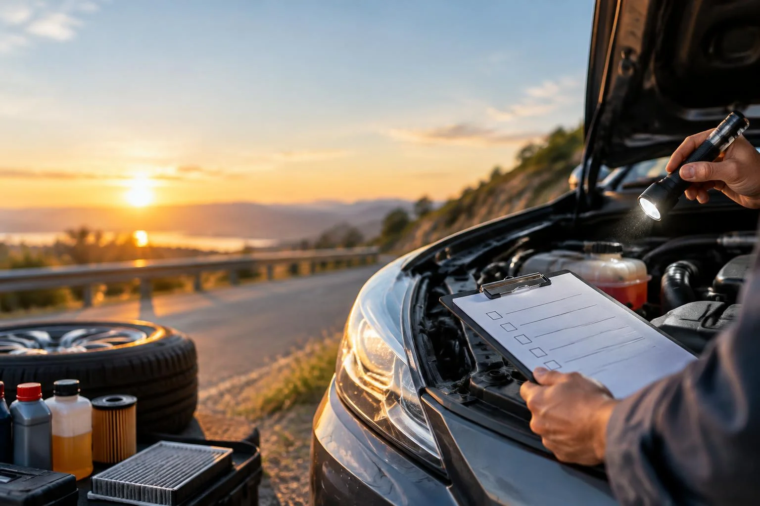 Préparer son véhicule pour un long road trip sans panne